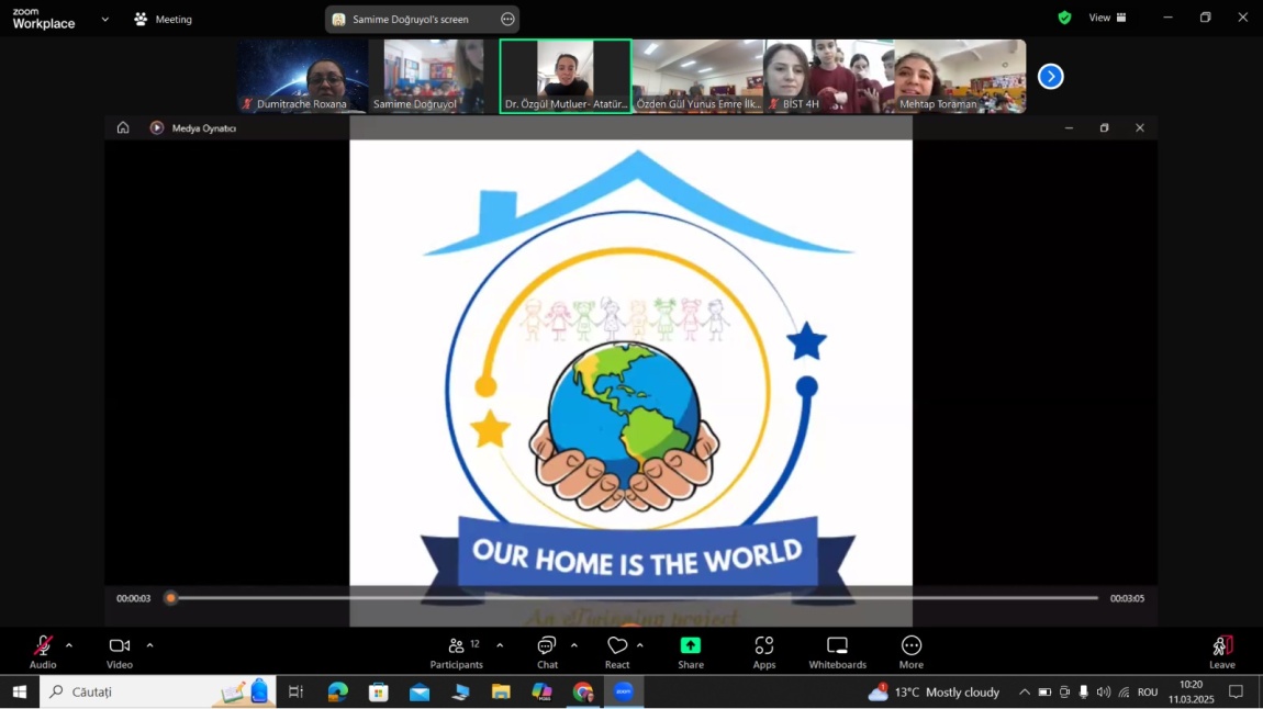 Our Home is The World eTwinning Projesi Öğrenci Tanışması